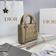 Dior Lady Beige Gold Buckle Bag Size 17 cm - 3
