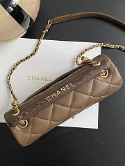 Chanel Wood Handle Flap Bag Brown Size 21 x 13.5 x 6 cm (Limitted) - 4