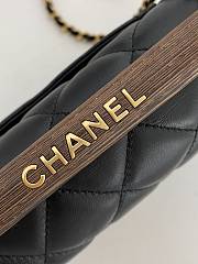 Chanel Wood Handle Flap Bag Black Size 21 x 13.5 x 6 cm (Limitted) - 3