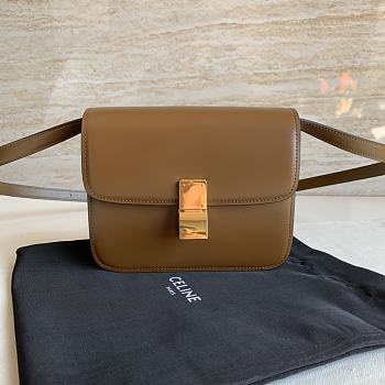 Celine Teen Classic Bag In Box Brown Size 18.5 x 15.5 x 6 cm