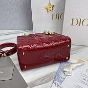 Lady Dior Medium Cannage Red Size 24 x 20 x 11 cm - 5