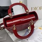 Lady Dior Medium Cannage Red Size 24 x 20 x 11 cm - 4