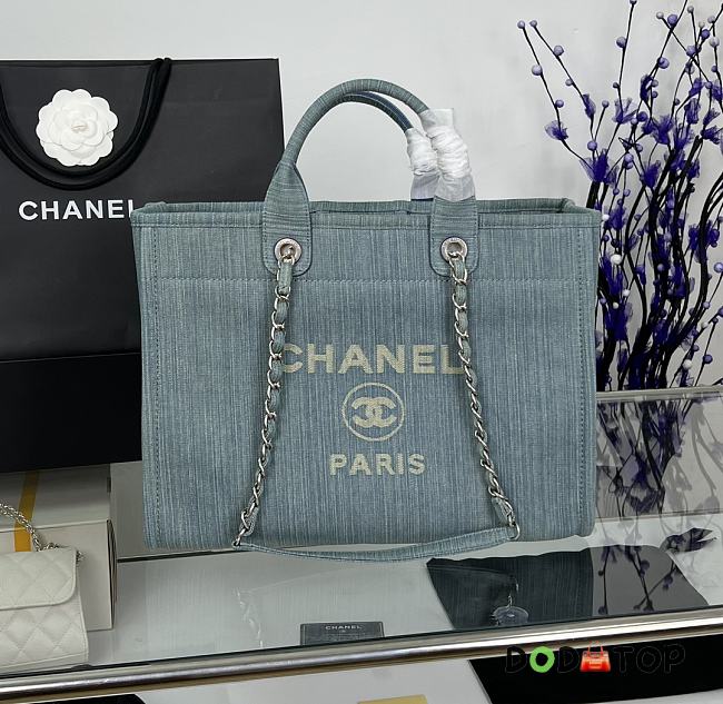 Chanel Denim Deauville Shopping Tote Size 38 x 32 x 18 cm - 1