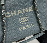 Chanel Denim Deauville Shopping Tote Size 38 x 32 x 18 cm - 6