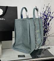 Chanel Denim Deauville Shopping Tote Size 38 x 32 x 18 cm - 4