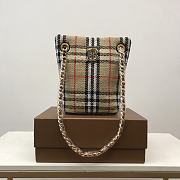Burberry Mini Lola Cotton & Wool Bucket Bag Size 20 x 9 x 19.5 cm - 1