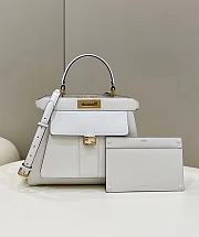 Fendi Peekaboo Handbag White Size 33.5 x 13 x 25.5 cm - 1