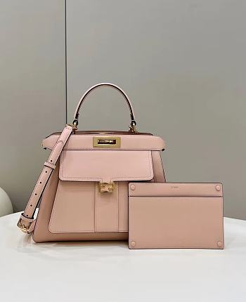 Fendi Peekaboo Handbag Pink Size 33.5 x 13 x 25.5 cm