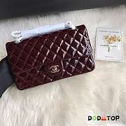Chanel Shinny Leather Medium Classic Flap Bag Size 25 cm - 1