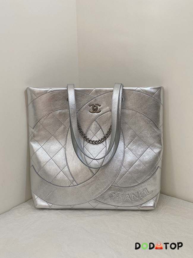 Chanel Hippie Tote Bag Silver Size 37 × 7 × 38 cm - 1