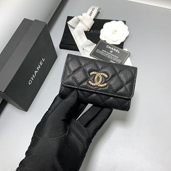Chanel Coin Purse Black Size 11 x 8.5 x 3 cm