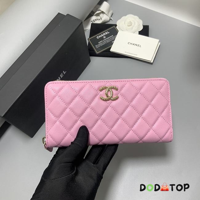 Chanel Long Zipper Wallet Pink Size 19 x 10 x 2 cm - 1