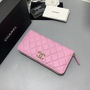 Chanel Long Zipper Wallet Pink Size 19 x 10 x 2 cm - 3
