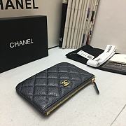 Chanel Zipper Coin Purse Black A82365 01 Size 15 x 9 x 1 cm - 4