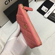 Chanel Zipper Coin Purse Pink A82365 Size 15 x 9 x 1 cm - 5