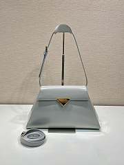 Prada Grey Medium Brushed Leather Handbag Size 34 x 19 x 8 cm - 1