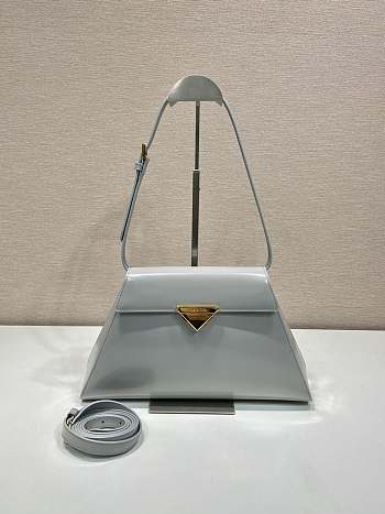 Prada Grey Medium Brushed Leather Handbag Size 34 x 19 x 8 cm