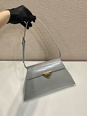 Prada Grey Medium Brushed Leather Handbag Size 34 x 19 x 8 cm - 3