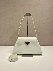 Prada White Medium Brushed Leather Handbag Size 34 x 19 x 8 cm - 1