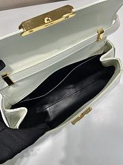 Prada White Medium Brushed Leather Handbag Size 34 x 19 x 8 cm - 6