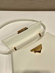 Prada White Medium Brushed Leather Handbag Size 34 x 19 x 8 cm - 4