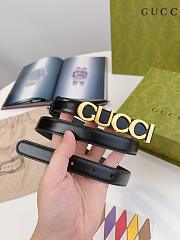 Gucci Logo Leather Belt Gold/Silver 2.0 cm - 4