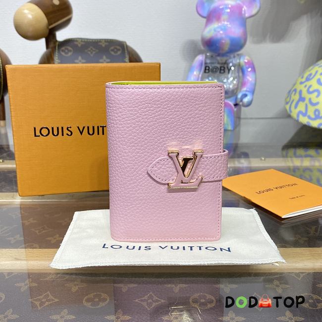 Louis Vuitton LV Vertical Wallet M82144 Pink Size 9 x 12 x 1 cm - 1