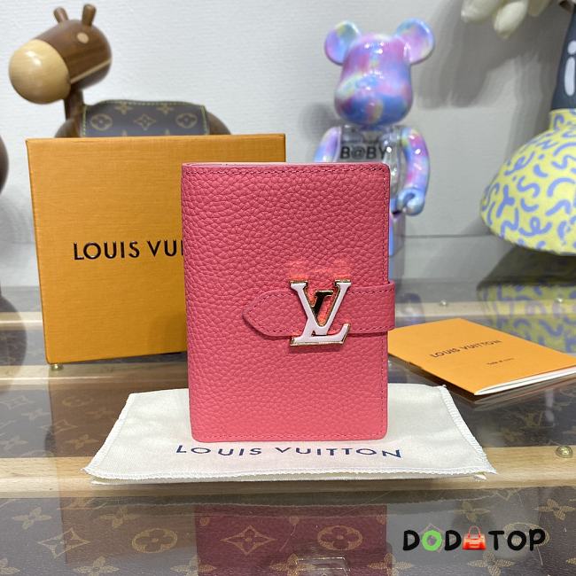 Louis Vuitton LV Vertical Wallet M82461 Rose Red Size 9 x 12 x 1 cm - 1