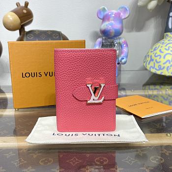 Louis Vuitton LV Vertical Wallet M82461 Rose Red Size 9 x 12 x 1 cm