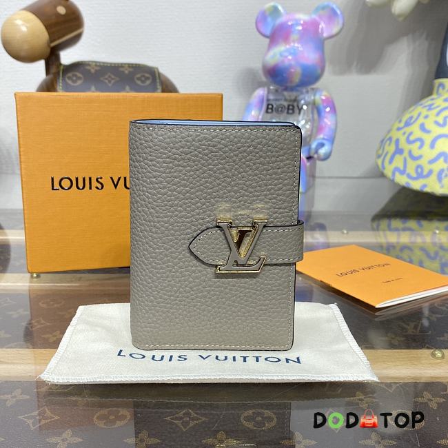 Louis Vuitton LV Vertical Wallet M82198 Gray Size 9 x 12 x 1 cm - 1