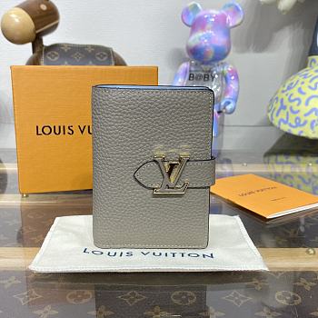 Louis Vuitton LV Vertical Wallet M82198 Gray Size 9 x 12 x 1 cm