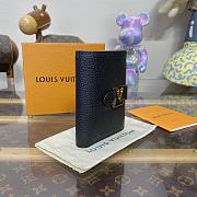 Louis Vuitton LV Vertical Wallet M81561 Black Size 9 x 12 x 1 cm - 6