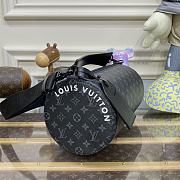 Louis Vuitton Soft Polochon MM Presbyopia Black Flower M46691 Size 33 x 17 x 17 cm - 5