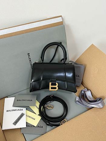 Balenciaga Hourglass Bag Black Mini Size 19 × 13 × 8 cm