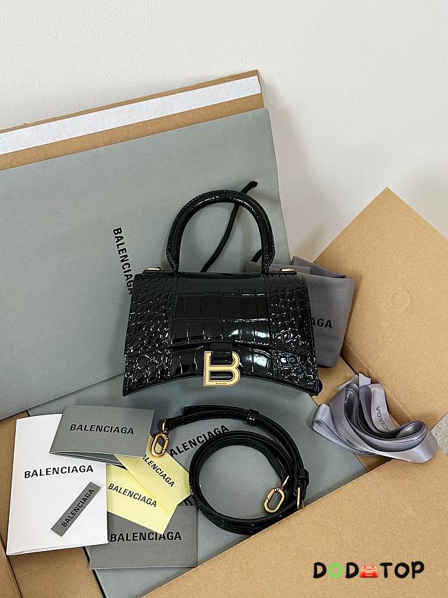 Balenciaga Hourglass Bag Black 01 Mini Size 19 × 13 × 8 cm - 1