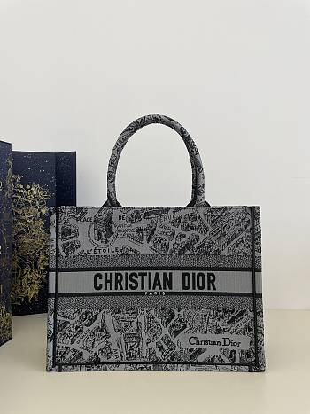 Dior Book Tote Medium Gray Size 36 x 18 x 28 cm