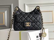 Chanel Hobo Bag Small Black Caviar Size 19 x 17 x 16 cm - 1