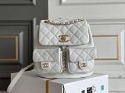 Chanel Double Pocket Retro Backpack White Size 20.5 x 20 x 11.5 cm - 1