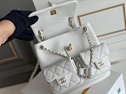 Chanel Double Pocket Retro Backpack White Size 20.5 x 20 x 11.5 cm - 5