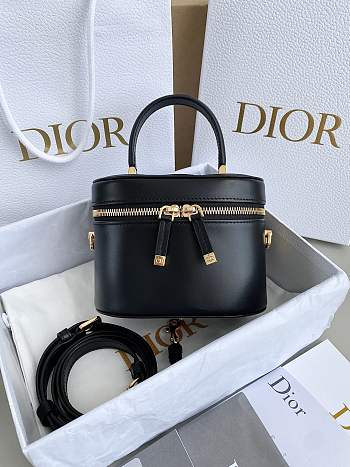 Dior Vanity Cosmetic Case Black Size 16 × 11 × 9.5 cm