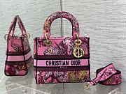 Dior Medium Lady D-lite Bag Fuchsia Size 24 cm - 1