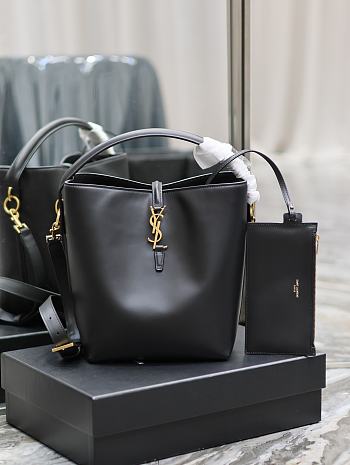 YSL Bucket Bag Black Size 26 × 20 × 12 cm