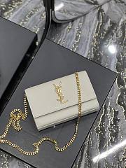 YSL Kate Cream Gold Hardware Bag Size 20 x 13.5 x 5.5 cm - 4