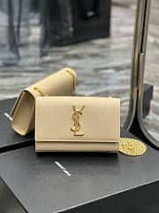 YSL Kate Beige Gold Hardware Bag Size 20 x 13.5 x 5.5 cm - 1
