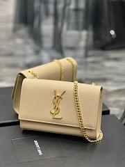 YSL Kate Beige Gold Hardware Bag Size 20 x 13.5 x 5.5 cm - 6