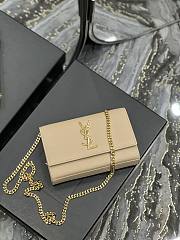 YSL Kate Beige Gold Hardware Bag Size 20 x 13.5 x 5.5 cm - 4