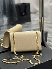 YSL Kate Beige Gold Hardware Bag Size 20 x 13.5 x 5.5 cm - 2