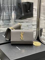 YSL Kate Gray Gold Hardware Bag Size 20 x 13.5 x 5.5 cm - 1