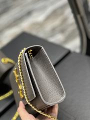 YSL Kate Gray Gold Hardware Bag Size 20 x 13.5 x 5.5 cm - 3