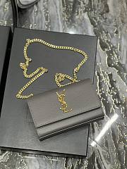 YSL Kate Gray Gold Hardware Bag Size 20 x 13.5 x 5.5 cm - 2